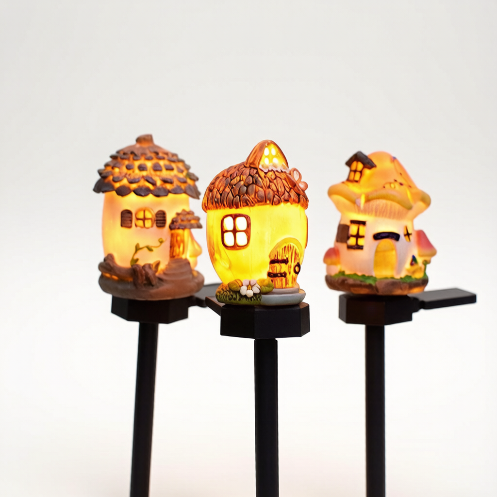 Fairy Tale Cottage Solar Garden Stake Light