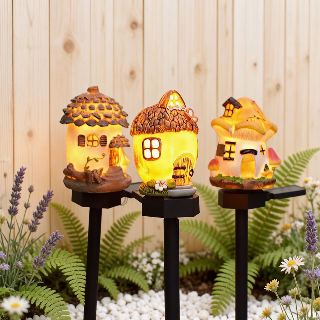 Fairy Tale Cottage Solar Garden Stake Light