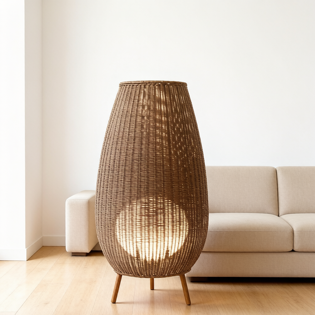 Rattan Floor Lamp