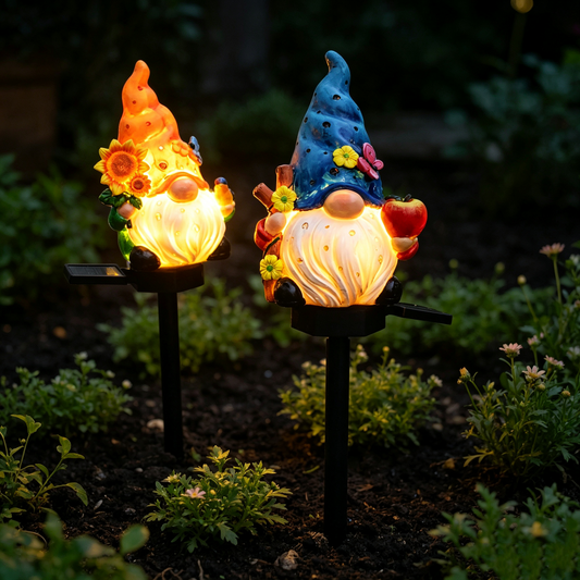 Solar Gnome Garden Stake Lights