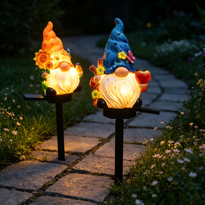 Solar Gnome Garden Stake Lights